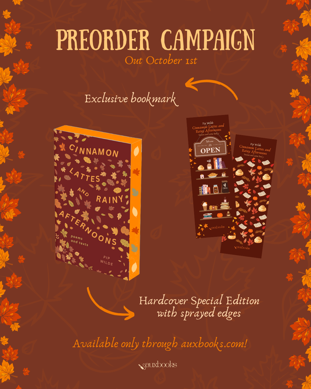 cinnamon lattes and rainy afternoons hardcover special edition (preorder) cinnamon lattes and rainy afternoons hardcover special edition (preorder)